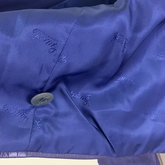 GUCCI Vintage Leather and Suede Button Jacket